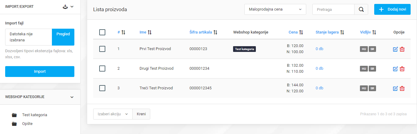 Sistem web prodavnice za iznajmljivanje: v5.18.0