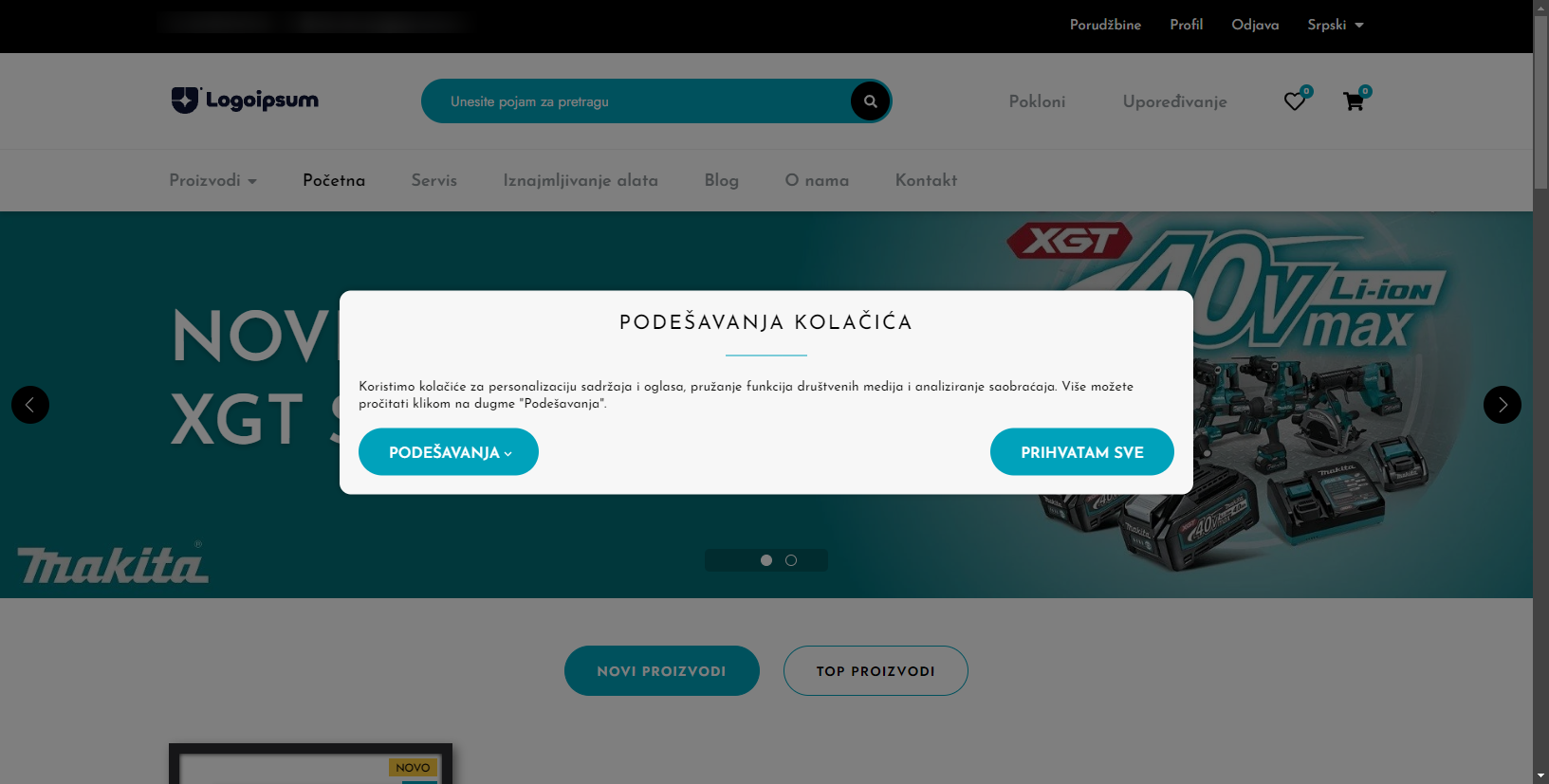 Sistem web prodavnice za iznajmljivanje: v5.21.0