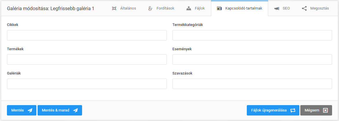 Galériák és kezelésük