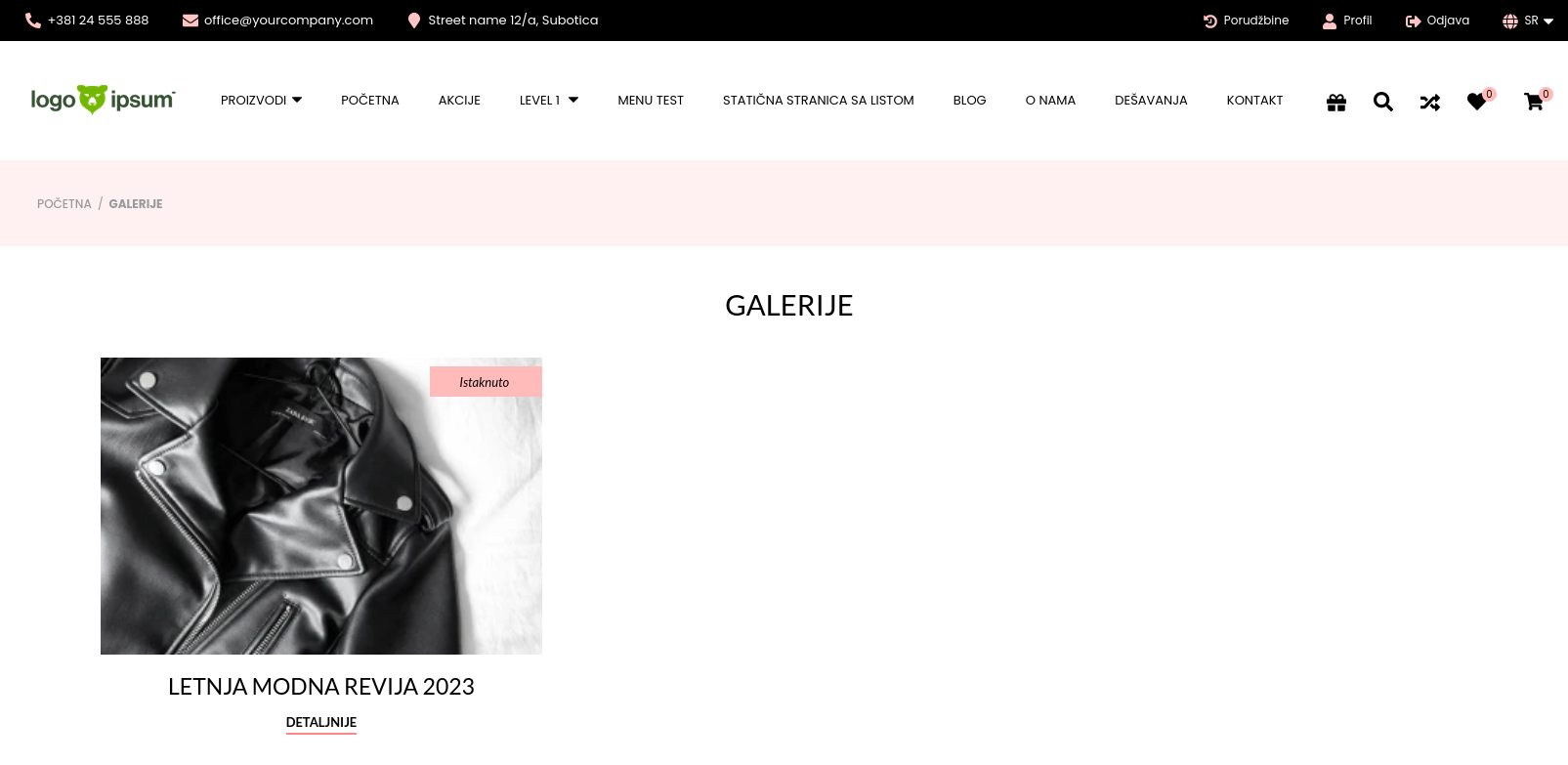 Galerije i upravljanje