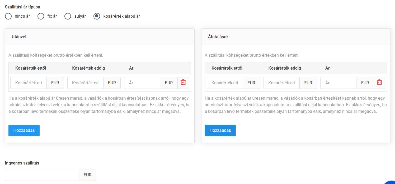 Bérelhető webáruházrendszer: v5.61.0.